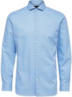 Selected Homme Heren Overhemd Lichtblauw Dobby Regular Fit