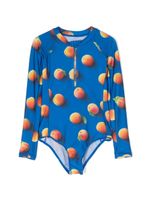 Molo maillot de bain zippé à manches longues - Bleu - thumbnail