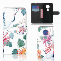 Motorola Moto G7 | G7 Plus Telefoonhoesje met Pasjes Bird Flowers - thumbnail