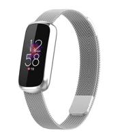 By Qubix - Compatible met Fitbit Luxe - Milanese bandje - Zilver - Compatible fitbit bandje