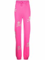 Philipp Plein pantalon de jogging Crystal Skull - Rose