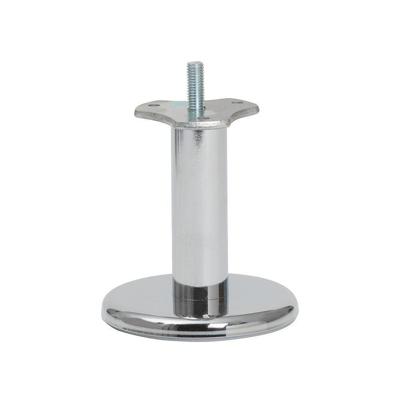 Stalen meubelpoot chroom rond ø 2,5 cm en hoogte 8,5 cm (M8)