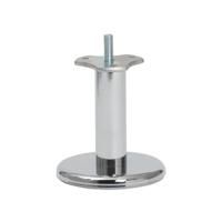 Stalen meubelpoot chroom rond ø 2,5 cm en hoogte 8,5 cm (M8)
