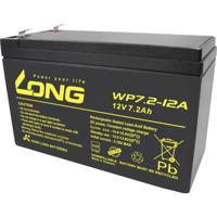 Long WP7.2-12A/F1 Loodaccu 12 V 7.2 Ah Loodvlies (AGM) (b x h x d) 151 x 102 x 65 mm Kabelschoen 4.8 mm VDS-certificering, Geringe zelfontlading, Onderhoudsvrij