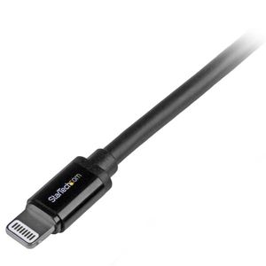 StarTech.com 2 m lange zwarte Apple 8-polige Lightning-connector naar USB-kabel voor iPhone / iPod / iPad