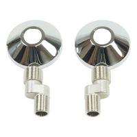 Riko s-koppeling set met rozet 1/2" x 3/8" chroom