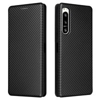 Sony Xperia 5 IV Flip Case - Koolstofvezel - Zwart