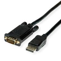 ROLINE Kabel DisplayPort-VGA, DP ST - VGA ST, zwart, 5 m