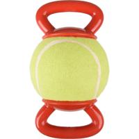 Hondenspeelgoed Tennisbal met Handvat - 13 cm 13 x 13 x 22.5 cm Flamingo Groen