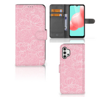 Samsung Galaxy A32 5G Hoesje White Flowers - thumbnail