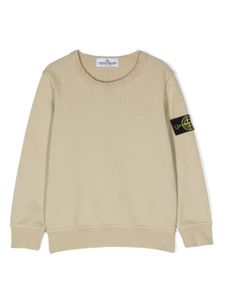 Stone Island Junior sweat à patch Compass - Tons neutres