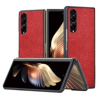 Lunso - Samsung Galaxy Z Fold4 - Canvas cover hoes - Rood