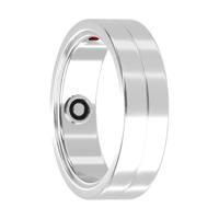 Maxcom mRing | Smart Ring | Zilver Maat 9 Slaap-, Hartslag- en fitnesstracking Draagbaar Smartring | Compatibel met iOS/Android, 6 dagen batterijduur
