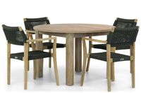 Lifestyle Dallas/Brighton 120 cm rond dining tuinset 5-delig