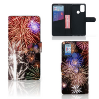 Alcatel 1S (2021) Wallet Case met Pasjes Vuurwerk - thumbnail