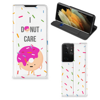 Samsung Galaxy S21 Ultra Flip Style Cover Donut Roze - thumbnail