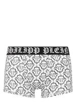 Philipp Plein boxer à logo Chrome imprimé - Blanc