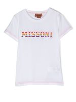 Missoni Kids t-shirt à logo imprimé - Blanc