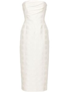 Emilia Wickstead robe Lowre à coupe mi-longue - Blanc