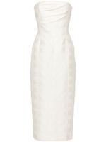 Emilia Wickstead robe Lowre à coupe mi-longue - Blanc