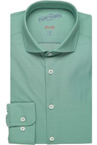 Pure Functional Slim Fit Jersey shirt lichtgroen, Effen