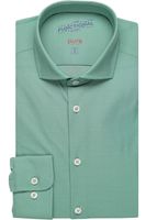 Pure Functional Slim Fit Jersey shirt lichtgroen, Effen - thumbnail