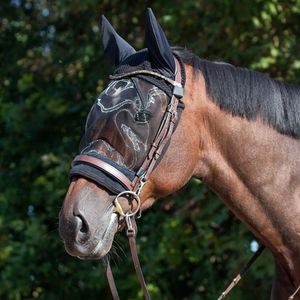 QHP Oornet met vliegenmasker zwart maat:cob