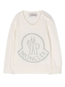 Moncler Enfant pull à logo imprimé - Blanc