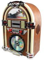 Retro mini jukebox met Bluetooth, FM-radio en CD-speler - thumbnail