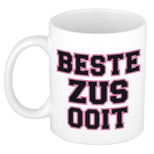 Beste zus ooit kado mok / beker wit - verjaardagscadeau