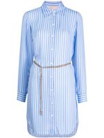 Michael Michael Kors robe-chemise rayée à taille ceinturée - Bleu - thumbnail