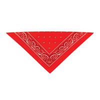 Bandana - rood - boeren zakdoek - dames/heren - driehoek - cowboy verkleedkleding