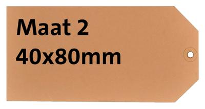 Label hf2 nr2 40 x 80 mm karton 200 gr chamois 1000 stuks