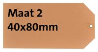 Label hf2 nr2 40 x 80 mm karton 200 gr chamois 1000 stuks