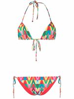 Valentino Garavani bikini à motif monogrammé - Rouge - thumbnail