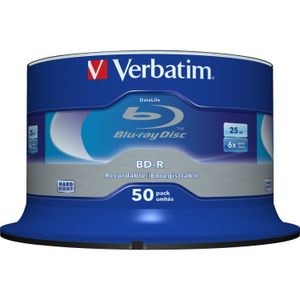 Verbatim BD-R SL Datalife 25 GB blu-ray media 6x, 50 stuks