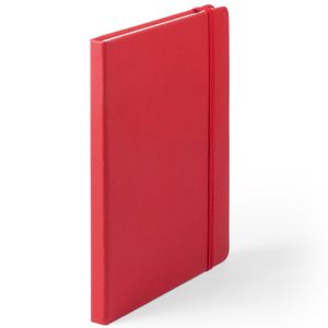 Luxe schriftje/notitieboekje rood met elastiek A5 formaat   -