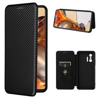 Xiaomi 11T/11T Pro Flip Case - Koolstofvezel - Zwart - thumbnail