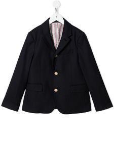 Thom Browne Kids blazer Super 120s en serge - Bleu