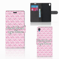 Sony Xperia Z3 Portemonnee Hoesje Flowers Pink DTMP