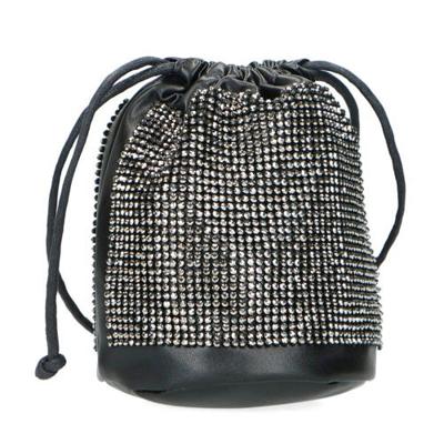 Sacha schoudertas met sierstenen zwart Sacha schoudertas met sierstenen zwart