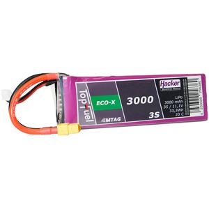 Hacker LiPo accupack 11.1 V 3000 mAh Aantal cellen: 3 20 C Softcase XT60