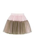 Il Gufo jupe bicolore en tulle - Rose