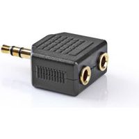 Stereo Audioadapter | 3,5 mm male - 2x 3,5 mm female | 10 stuks | Zwart [CAGP22945BKG]