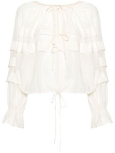 Ulla Johnson blouse Cora à volants - Tons neutres