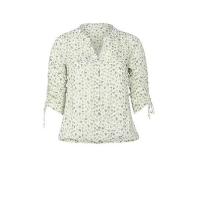 Paprika geweven blouse met hartjes kaki