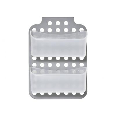 Gebor - Hangend Doucherek 2 Laags - 25x12x35cm - Badkamer – Doucherek – 2 Bakjes – Douche Caddy - Grijs