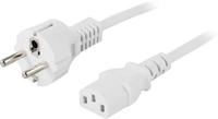 Deltaco DEL-110MV electriciteitssnoer Wit 3 m CEE7/7 IEC C13
