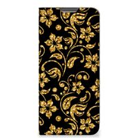 OPPO A96 | A76 Smart Cover Gouden Bloemen