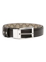 Gucci ceinture Interlocking G en cuir - Marron - thumbnail